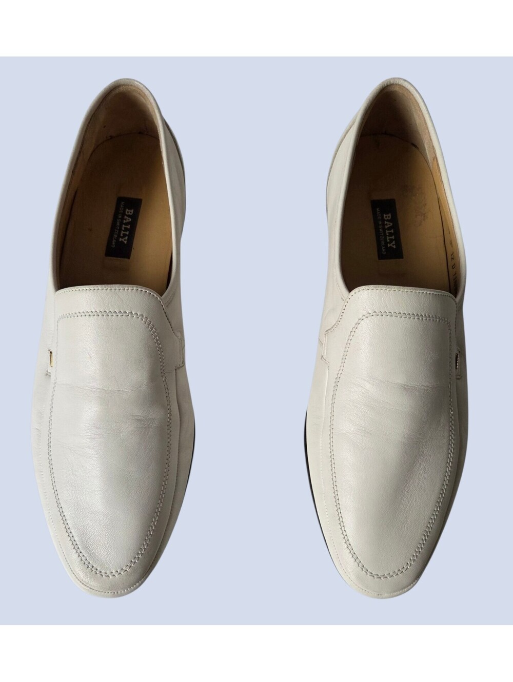 Classic Bally Tirano Swiss Made Men's Leather Loafer; Size 12D; Natural Biege